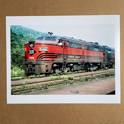 Vintage Lehigh Valley Railroad Locomotive #590 @ Jim Thorpe PA 1964 Photo Train