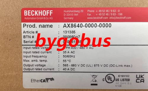 Brand New AX8620-0000-0000 Beckhoff Servo Driver Is Shipped Via DHL