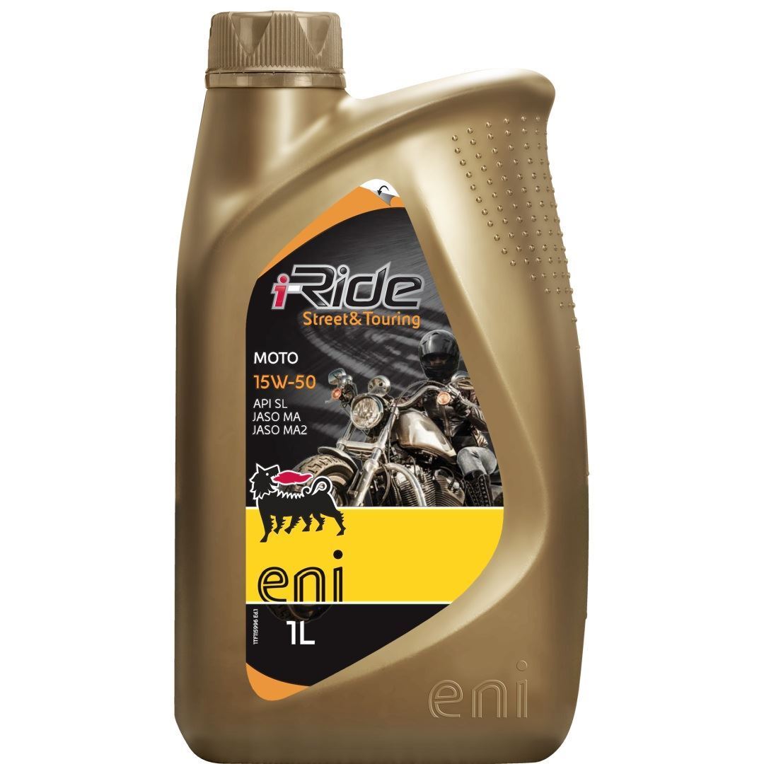 Huile Agip i-Ride Moto 15W50 semi-synthétique 1L idéale pour vos road-trips et trajets d'été
