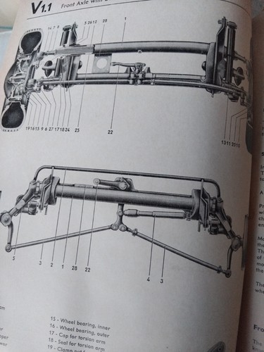 1969 Volkswagen Front End 66 Page Workshop Manual Kombi Beetle Karrman 67 On - Bild 7 von 9