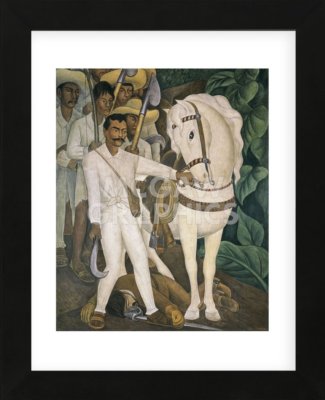 FRAMED ART Agrarian Leader Zapata by Diego Rivera Horse Print