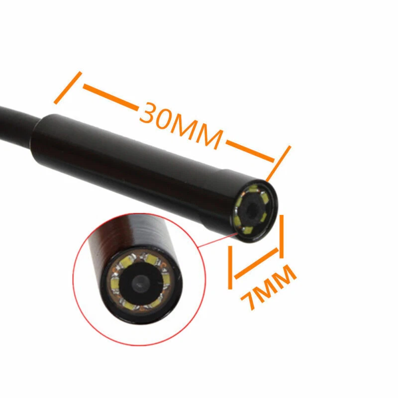 OTG 7mm USB Coche/Motor/Tubo Endoscopio Boroscopio Cámara de Inspección para Android Foto 3 de 4