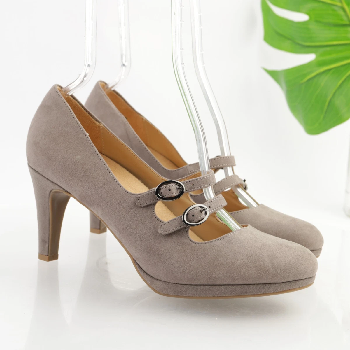 Naturalizer Women s Prudence Mary Jane Pump Size 10 Gray Faux