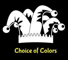 Jester Hat Two Pack Vinyl Decal Car Truck Tumbler Laptop Tablet Notebook Window