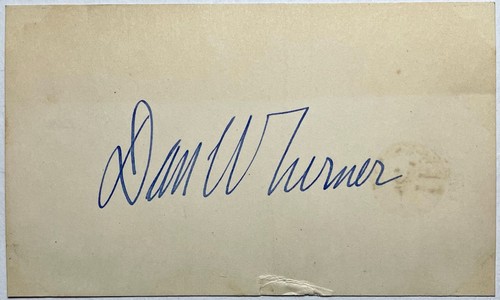 DAN W. TURNER Signed Autograph 3x5 INDEX CARD Former Governor of IOWA 1931-1933 - Picture 3 of 7