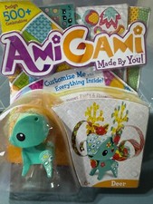 Origami MATTEL Amigami Hecho por Usted Ciervo / Rana Personaliza su Propio Juguete Nuevo Sellado