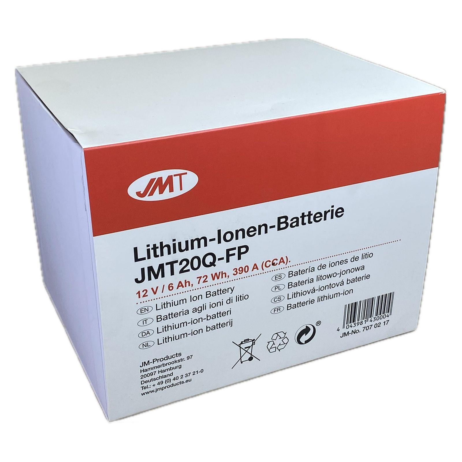 Batterie Lithium für Triumph Tiger Explorer 1200 XCA ABS 2016-2017 JMT20Q-FP
