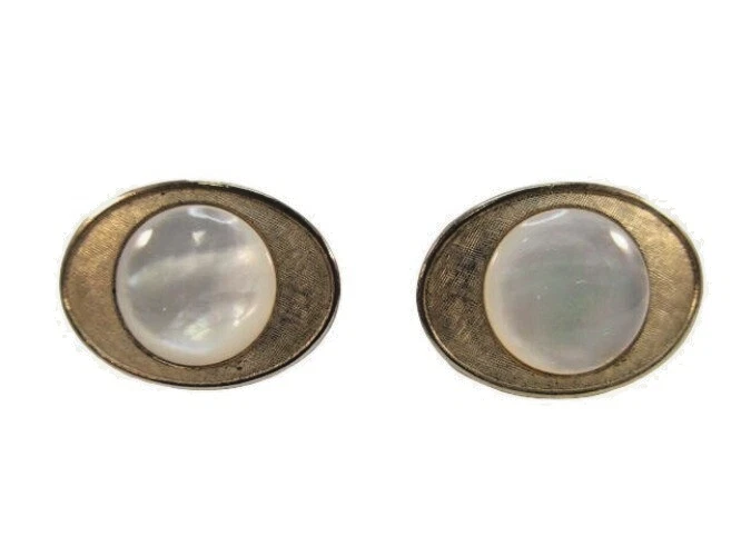 Gemelos ovalados Dante madreperla firmados de colección Foto 3 de 4