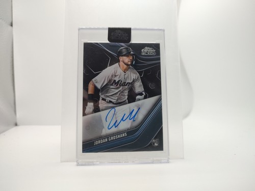 Jordan Groshans 2023 Topps Chrome Black Autographs #CBA-JG Auto RC Marlins