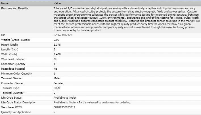 Sensor de posición del árbol de levas tipo OEM para Ford F-450 Super Duty 1999-2008 Foto 4 de 4