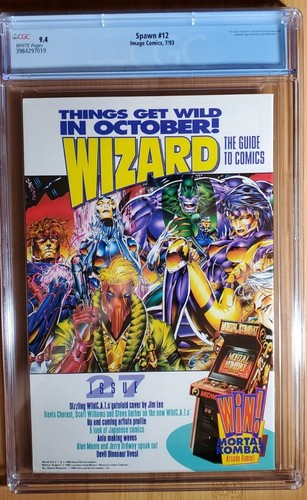 Spawn 12 CGC 9.4 Todd McFarlane JULY 1993 Tuff Black Cover White Pgs. Our u1031 - Picture 4 of 4