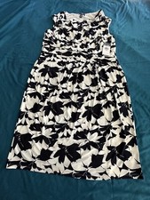 CHAPS 16W Sleeveless Dress Navy/White NEW WITH TAGS