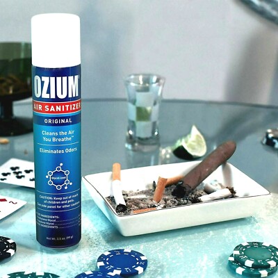 ozium spray cigarette smoke Ozium Air Sanitizer Spray Eliminates Smoke & Malodors Original 8.0 oz, 3  PACK