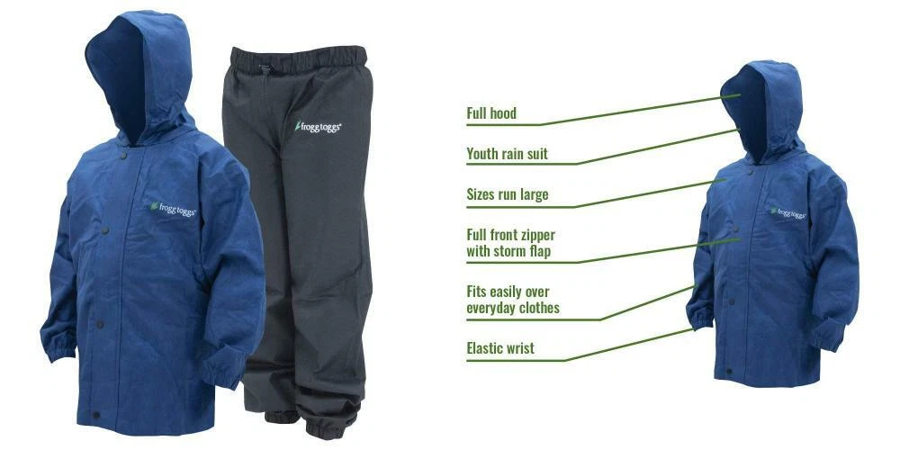 Frogg Toggs Polly Woggs Waterproof Breathable Rain Suit Small