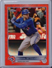 George Springer 2022 Topps Chrome Logofractor Orange #'d /25 Refractor