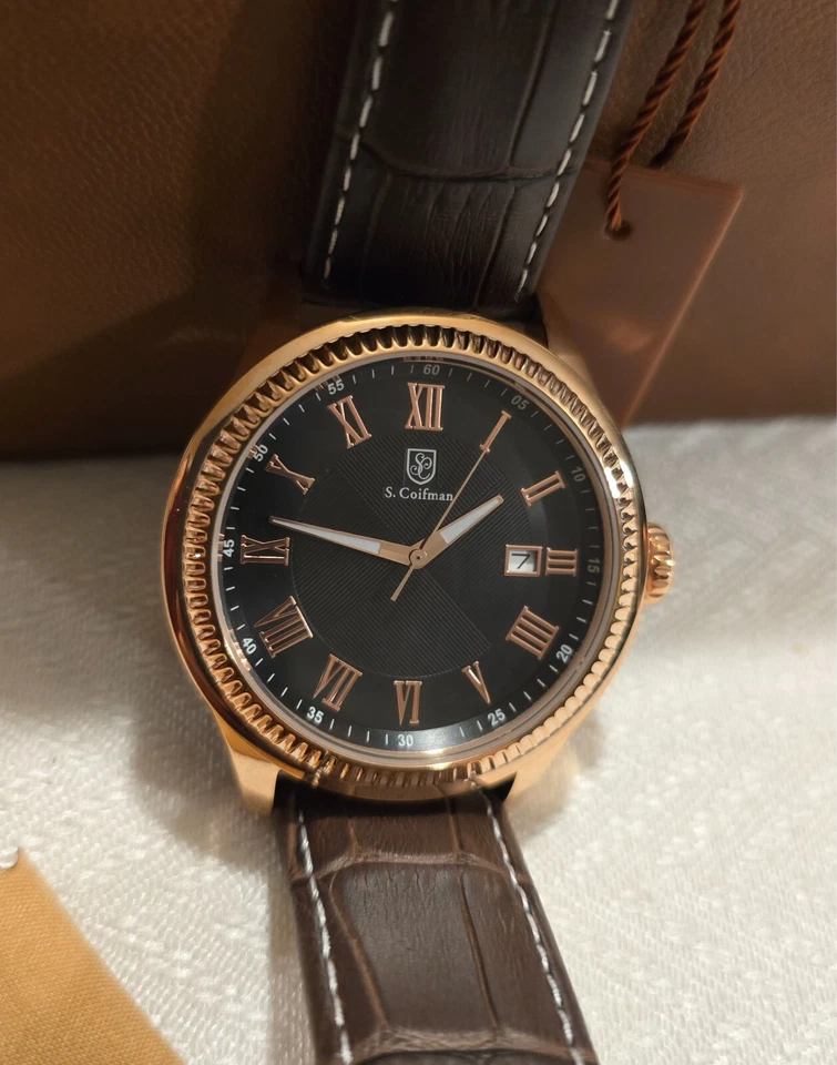 S. Coifman mens watch, model #sc0394. - Image 3 of 4