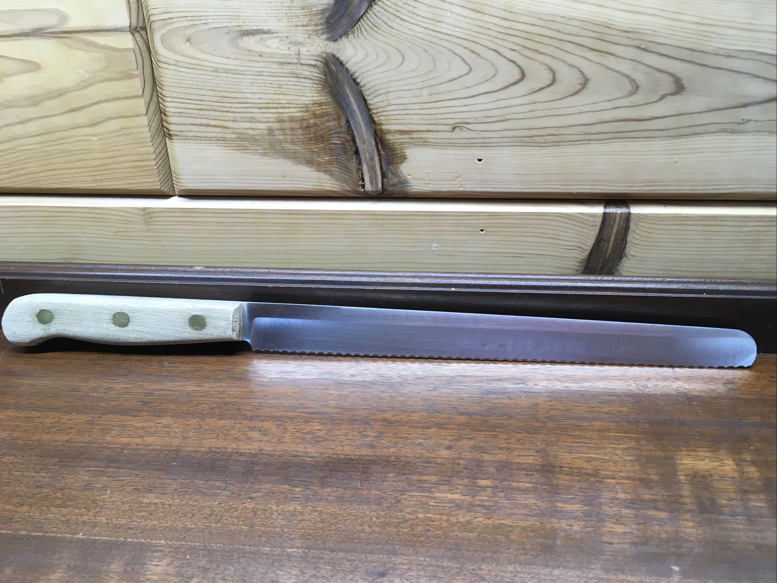 Vintage Chicago Cutlery Bread Knife Stainless 10" BT10 Serrated Wood Handle USA eBay