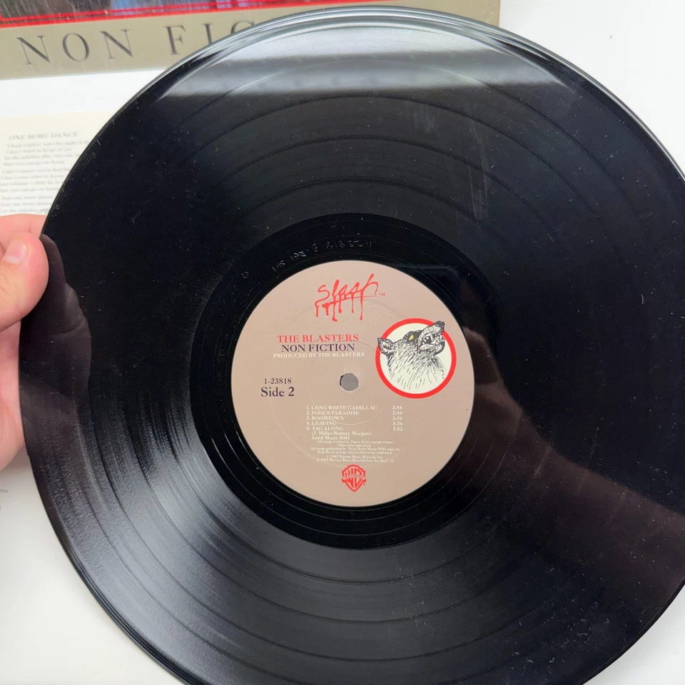 THE BLASTERS - Non Fiction / Vinyl LP Record / 1983 Slash WB - 23818-1 w/ shrink - Image 4 of 4