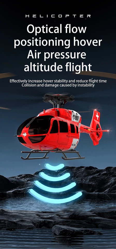 RC ERA C190(H145) RC 6CH Helicopter Optical Flow Gyro Dual Brushless Airplane - Bild 4 von 4