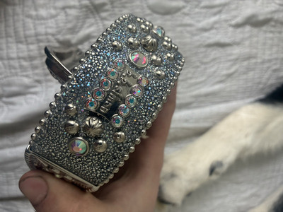 Authentic BB simon belt silver chrome