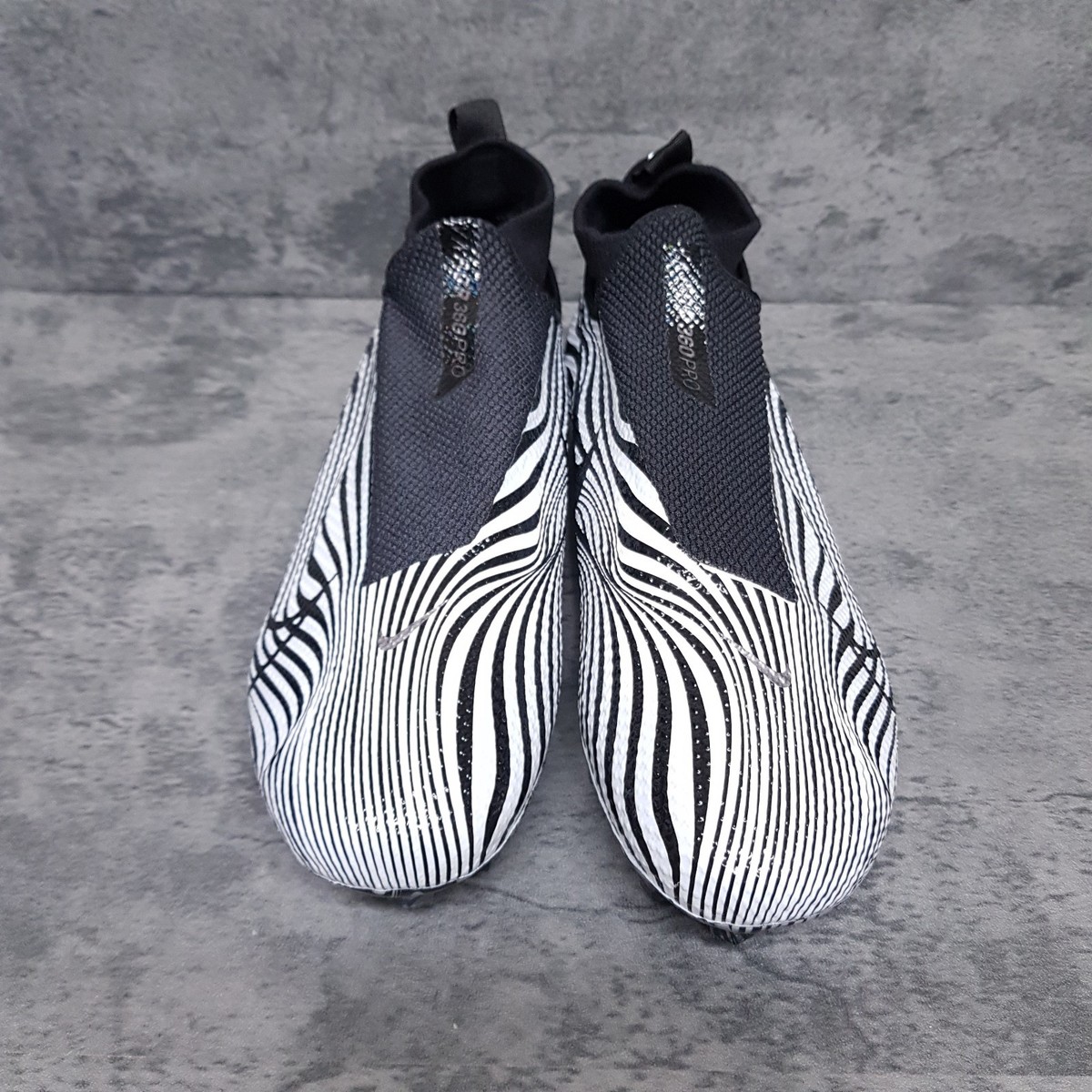 NIKE Vapor Edge Pro 360 Football Cleats Zebra Mens size 9 Black