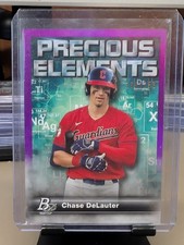 2023 Bowman Platinum Chase DeLauter Precious Elements SP Insert Purple /250 PE-5