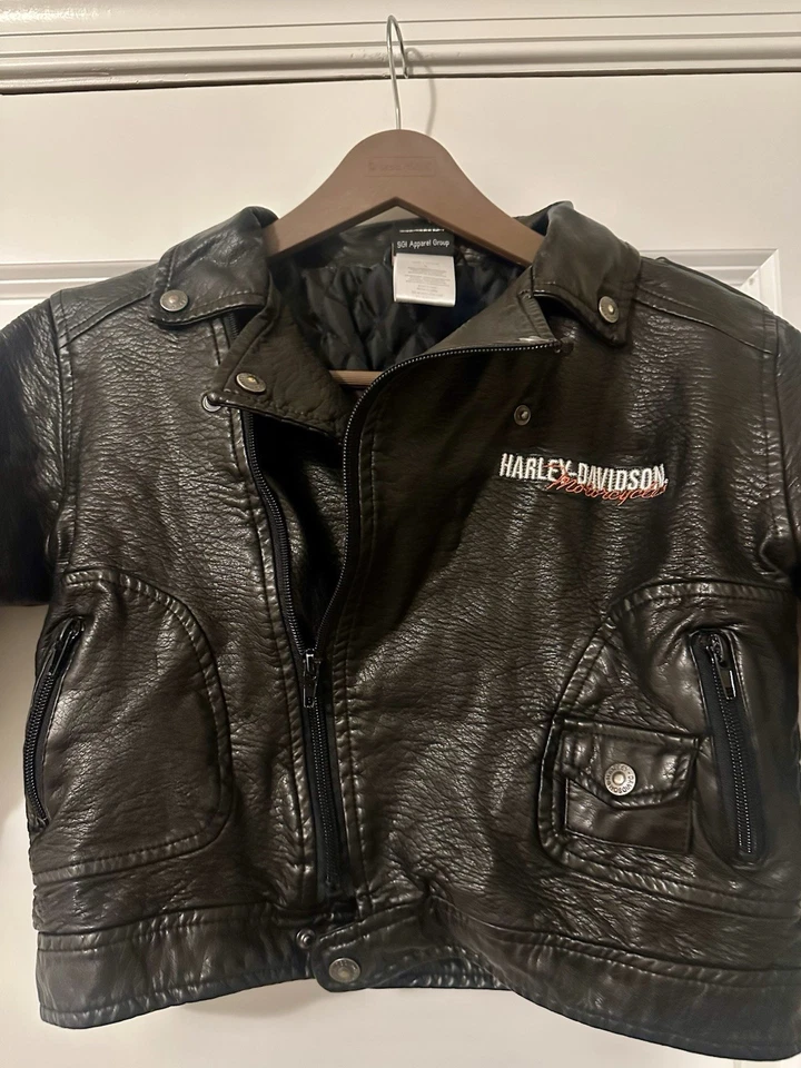 Child’s Harley Davidson Leather Jacket Great Condition Size 5 - Image 4 of 4