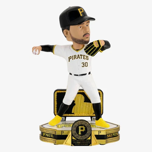Paul Skenes Pittsburgh Pirates Gold Rush Bobblehead MLB Baseball