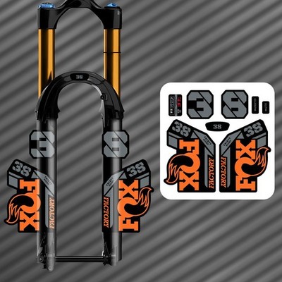 Fox 38 Factory Federgabel Aufkleberset (No.3) 8 tlg Orange MTB Decal