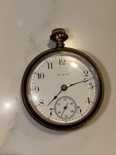 Vintage Elgin Pocket Watch Napoleon GF Case Working Condition