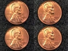 Lot- 4 Uncirculated Lincoln Wheat Cent Coins #M27