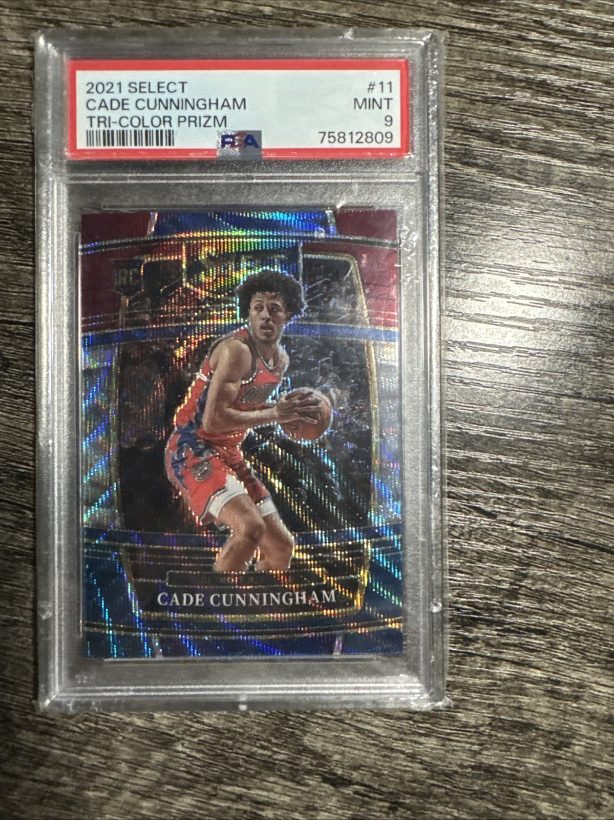 Cade Cunningham 2021 Select Rc #11 Tri-color Prizm