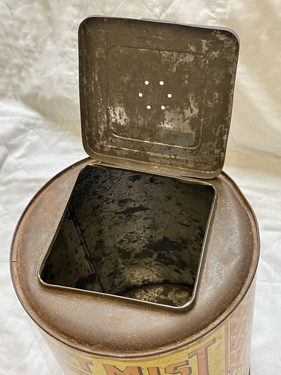 sweet mist tobacco tin Rare Sweet Mist Store Bin Chewing Tobacco Canister tin SCOTTEN DILLON  COMPANY
