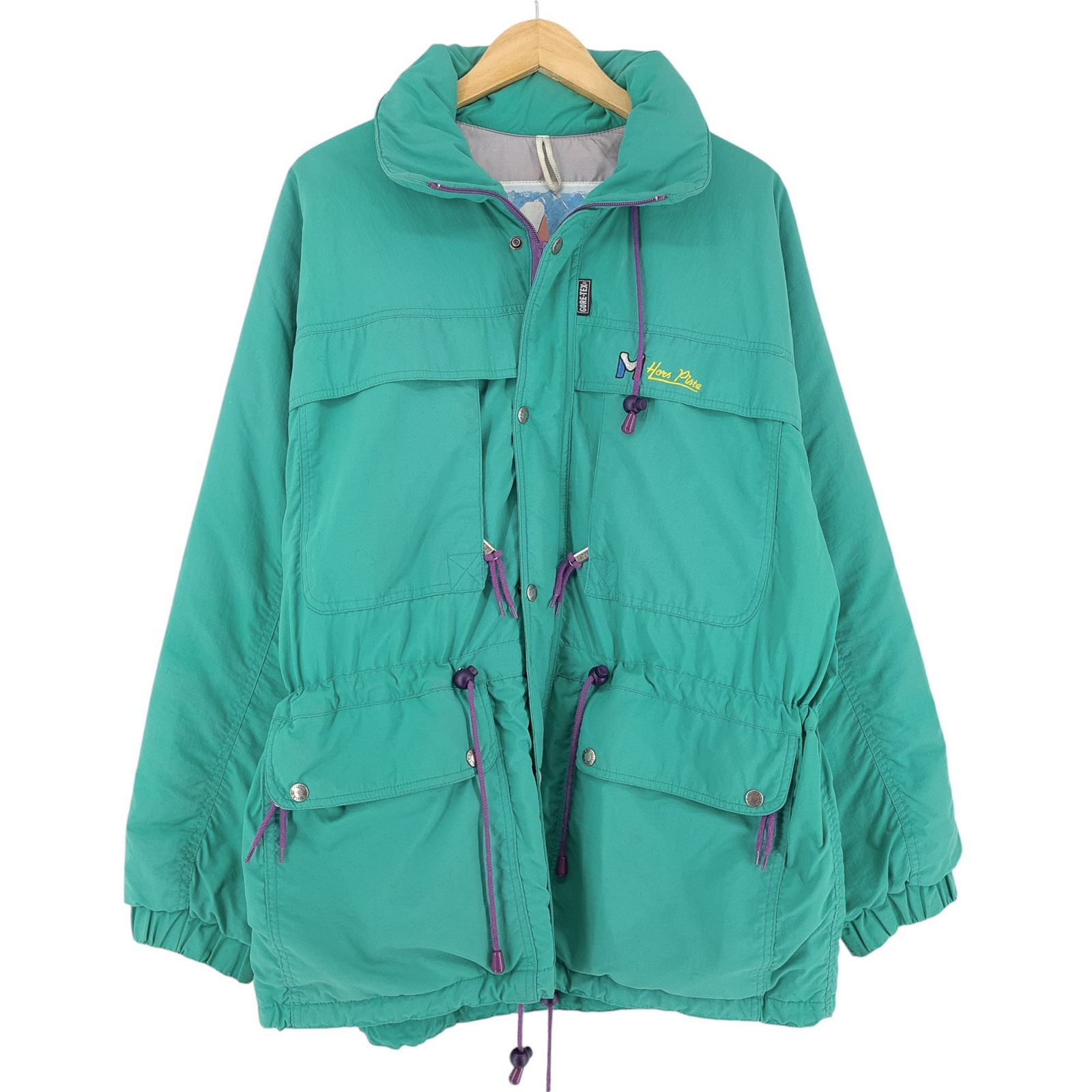 Vintage Millet Chaqueta Hombre Impermeable Goretex Raro Verde Capucha Oo7 Talla