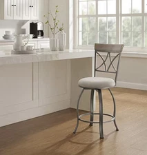 Thornridge Counter Height Swivel Bar Stool, One Size, Gray