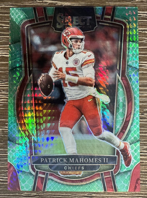 Patrick Mahomes 2022 Panini Select #251 Dragon Scale Prizm /89 Club Level Chiefs