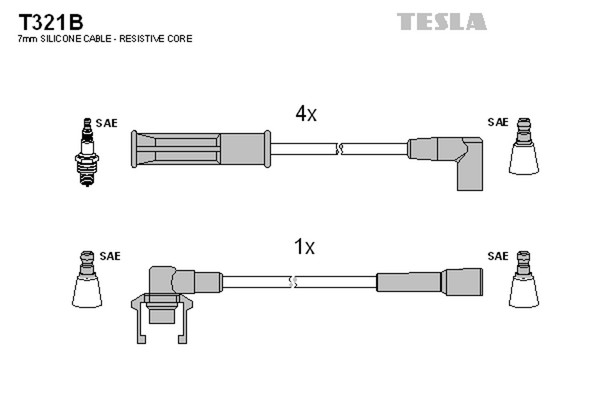 ZüNdleitungssatz Tesla T321B FüR BA0 19 JA0 Clio Renault Megane 1 2 Chamade LA0-image