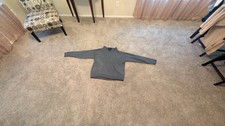 Mens Vintage Liberty Sweaters Gray 1/4 Zip Pullover Knit Made in USA Size XL