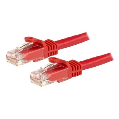 StarTech 30ft Red Cat6 Patch Cable with Snagless RJ45 Connectors - Long Ethernet
