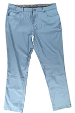 Puma Enjoy Golf Pants Chino Pants Blue Flat Front Performance Tech Stretch 36X32