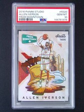 2016-17 Panini Studio Allen Iverson Downtown Case Hit SSP PSA 10