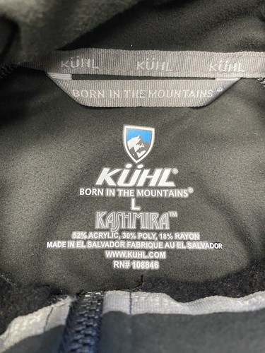 Pullover polar Kuhl Kashmira 1/4 cremallera para hombre L negro gris ligero - Imagen 5 de 7