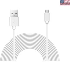Indoor  Outdoor 15 Feet Micro USB Power Extension Cable - Compatible with Blink