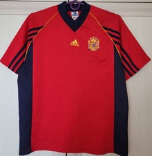 Vintage Spain 1998 2000 Home Football Shirt Jersey Adidas Size 164 L Boys