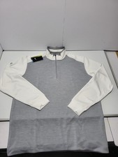 Nike Men's Dri-Fit Tour Performance Golf Sz Large Gray White New W/tags