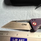 CJRB Ruffian Purple G10 Manual Cleaver Plain SS Liner Lock Pocketknife Clip — photo 8