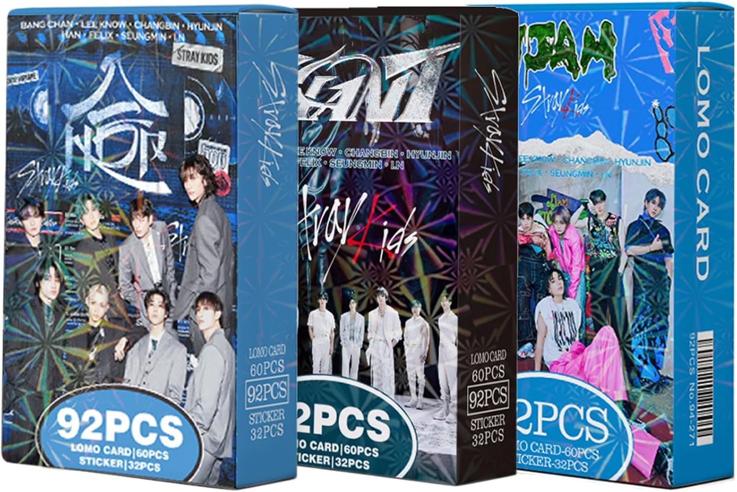 3 Pack/180 PCS Photocards 96 PCS Stickers ATE Album JJAM Cards Kpop Giant SKZHOP