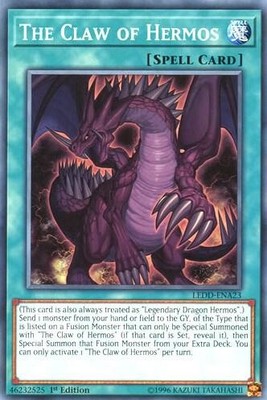 Yugioh The Claw of Hermos 1st Edition Common LEDD-ENA23 NM