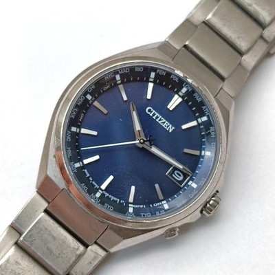 Citizen Attesa Solar Titanium Watch Navy Dial Model H149 S125626 Eco Drive