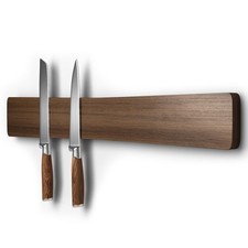 Magnetic Knife Holder for Wall, Acacia Wood Knife Magnetic Strip No Drill Knife